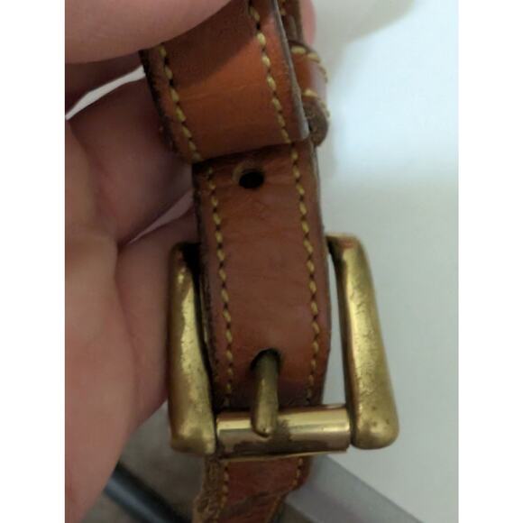 Vintage Dooney and Bourke Brown Crossbody All Weather Leather Bag with Buckles - Picture 10 of 10